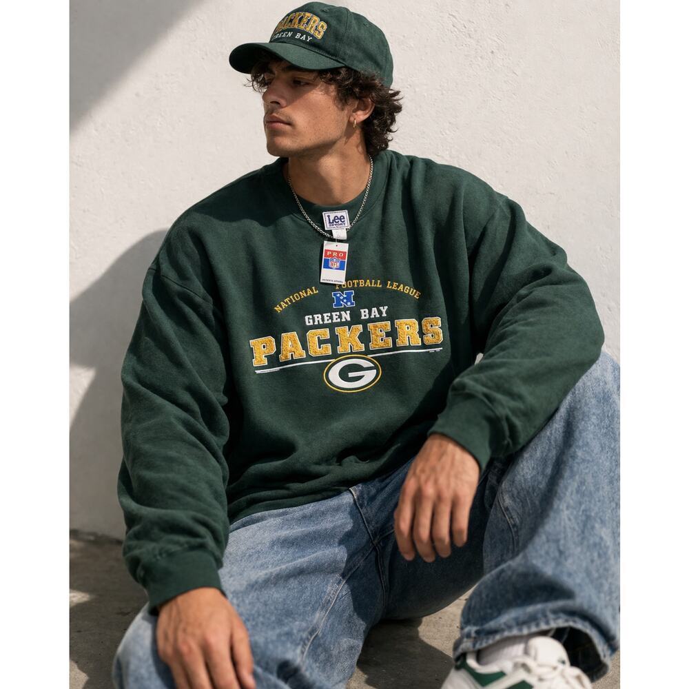 Vintage Green Bay Packers NFL Crewneck Sweatshirt Lee Sport Deadstock L